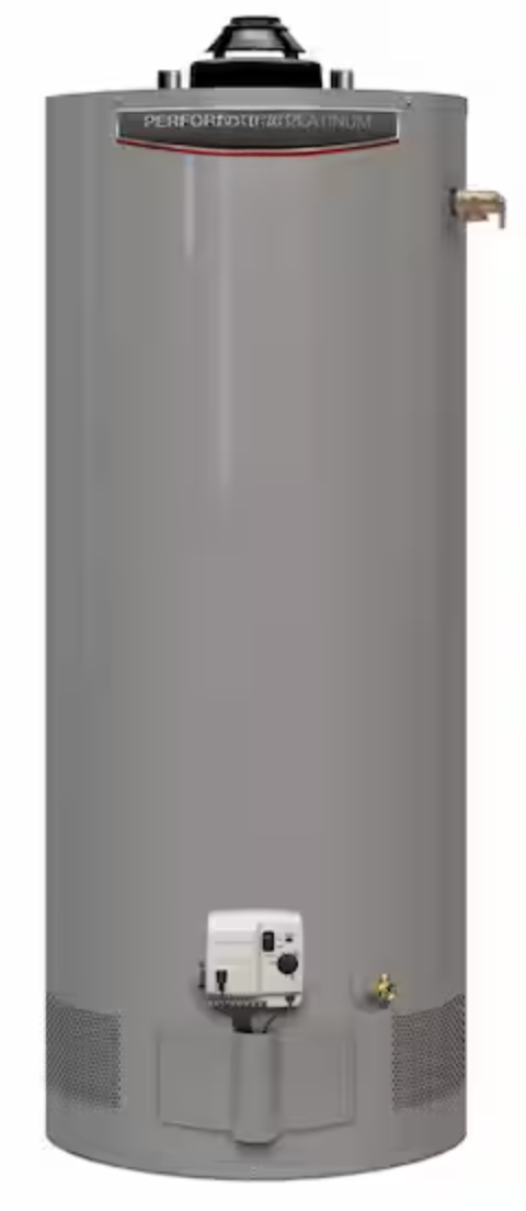 50 Gallon Performance Platinum Short Powered Damper Natural Gas Water Heater