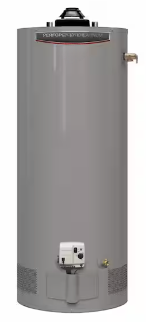40 Gallon Performance Platinum Short Powered Damper Natural Gas Water Heater