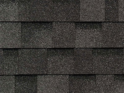 Example of wrapped shingles in Charcoal Grey.