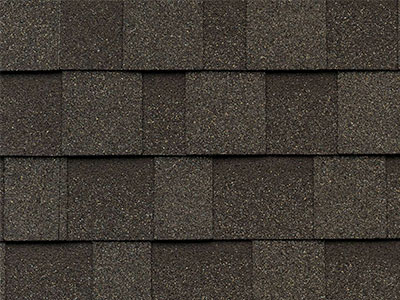 Example of wrapped shingles in Weatherwood.
